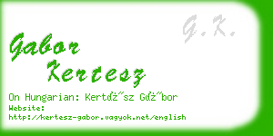gabor kertesz business card